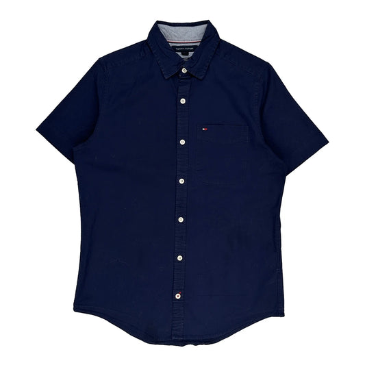 Tommy Hilfiger Slim Fit Short Sleeve Shirt - XS Navy Cotton