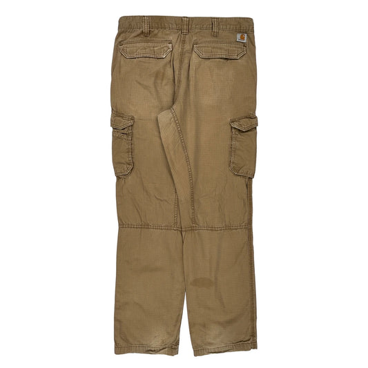 Carhartt Cargo Trousers - 34W 34L Khaki Cotton