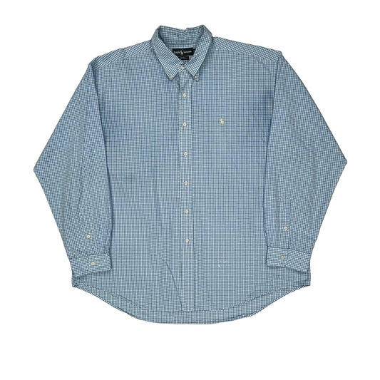 Blake Shirt Ralph Lauren Checked Shirt - 2XL Blue Cotton