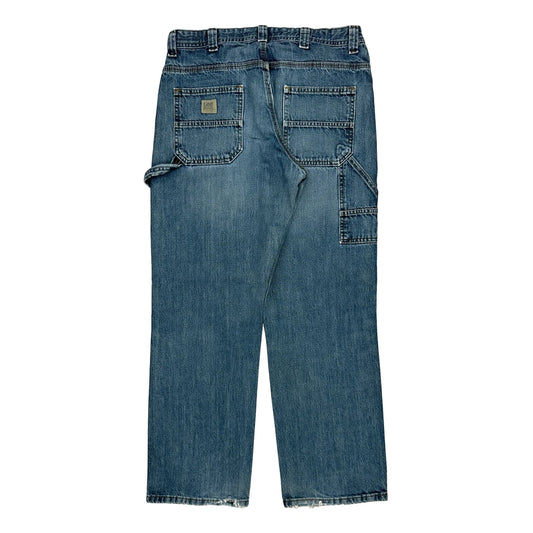 20 Husky Lee Carpenter Jeans - 30W 27L Blue Cotton