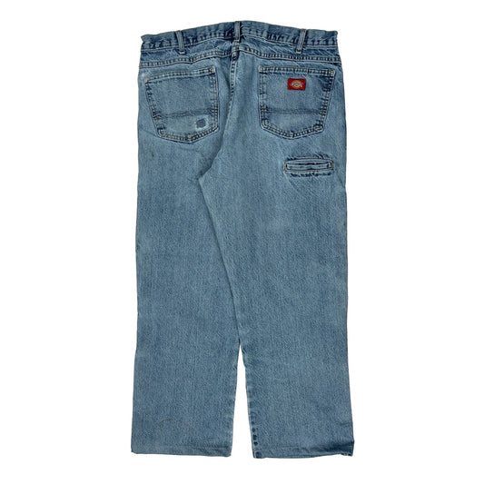 Dickies Double Knee Jeans - 36W 28L Light Wash Denim