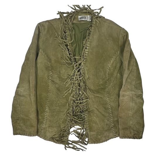 Chicos Design Leather Jacket - Small Green Leather