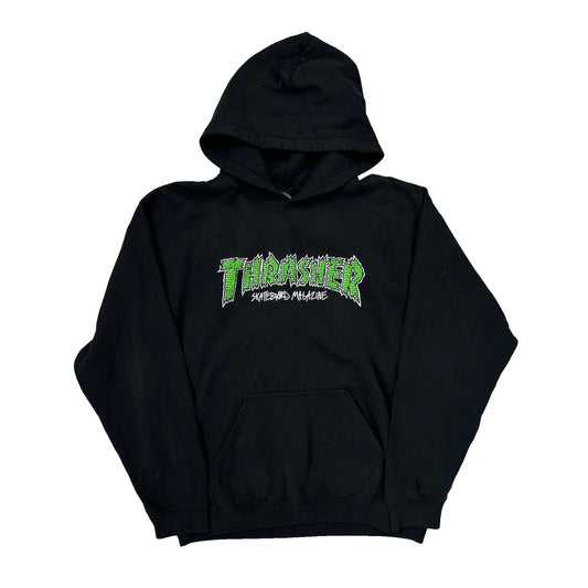 Skateboard Magazine Thrasher Graphic Hoodie - Large Black Cotton