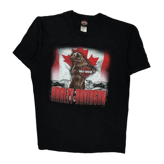 Canada Harley Davidson Graphic T-Shirt - XL Black Cotton