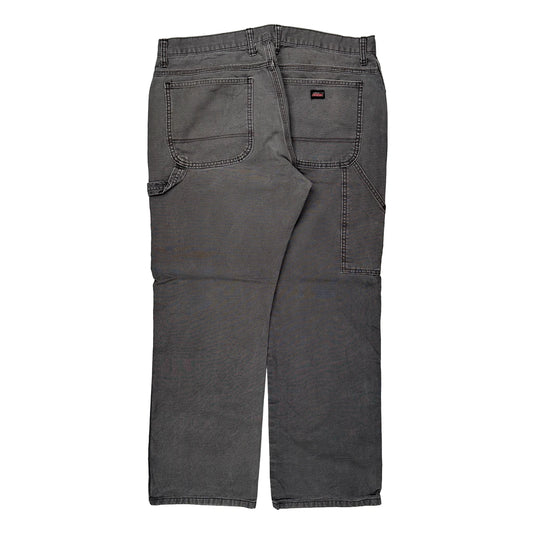 Dickies Double Knee Carpenter Trousers - 36W 30L Grey Cotton