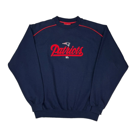 Patriots Nfl Football Sweatshirt - Large Navy Cotton