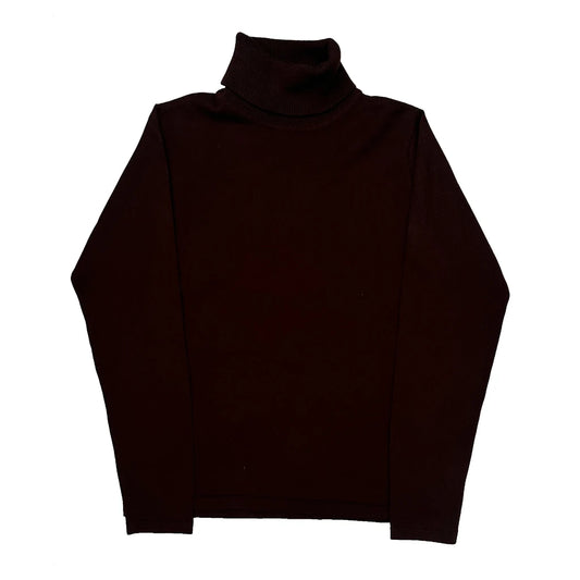 Vintage Ralph Lauren Petite Sweater - Small Brown Wool Blend