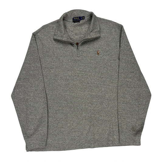 Polo By Ralph Lauren 1/4 Zip - XL Grey Cotton