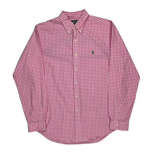 Ralph Lauren Checked Shirt - Large Pink Cotton