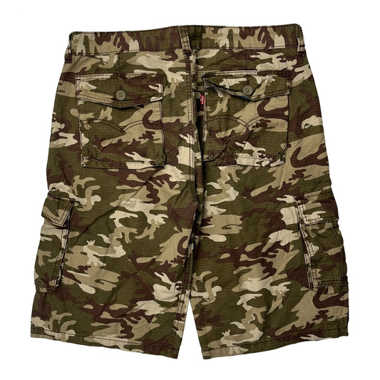 Vintage Levis Camo Cargo Shorts - 36W 10L Camo Cotton