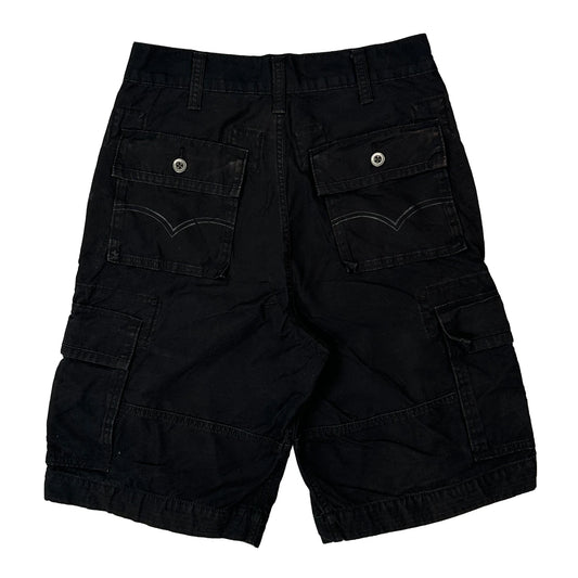 Levis Cargo Shorts - 30W 11L Black Cotton