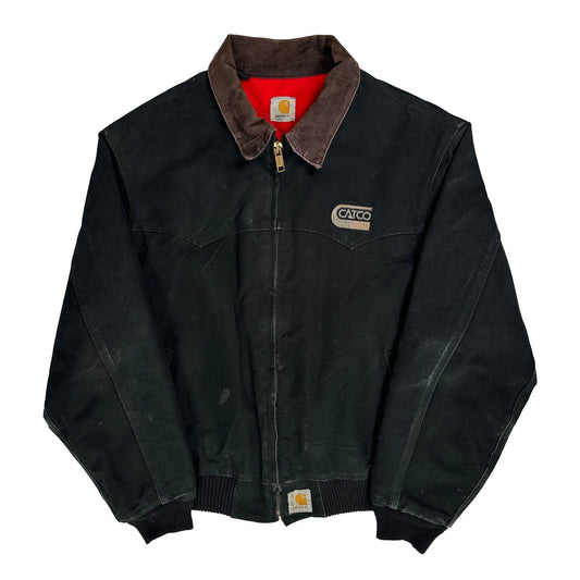 Carhartt Santa Fe Bomber Jacket - Large Black Cotton
