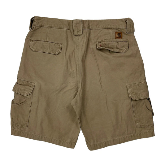Carhartt Cargo Shorts - 34W 9L Khaki Cotton