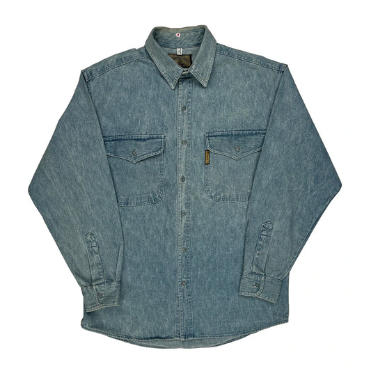 Armani Jeans Denim Shirt - Small Blue Denim