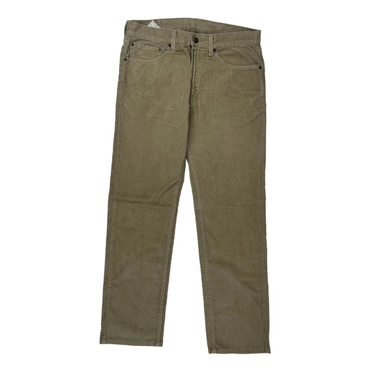 505 Levis Cord Trousers - 34″ Waist Khaki Cotton