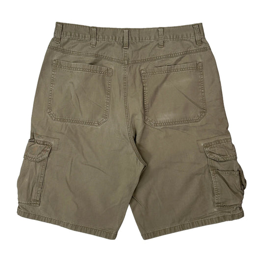 Wrangler Cargo Shorts - 32W 11L Khaki Cotton