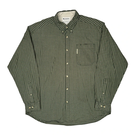 Columbia Checked Shirt - XL Green Cotton