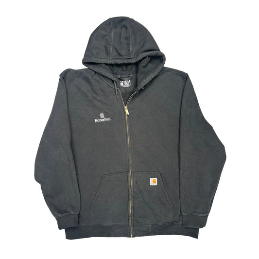 Carhartt Full Zip Hoodie - 2XL Black Cotton