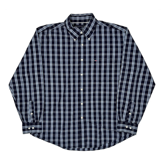Tommy Hilfiger Checked Shirt - XL Blue Cotton
