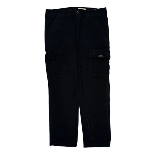 Wrangler Cargo Trousers - 38W 32L Black Cotton