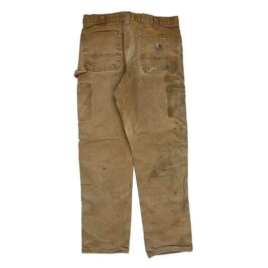 Carhartt Double Knee Carpenter Trousers - 33W 32L Brown Cotton