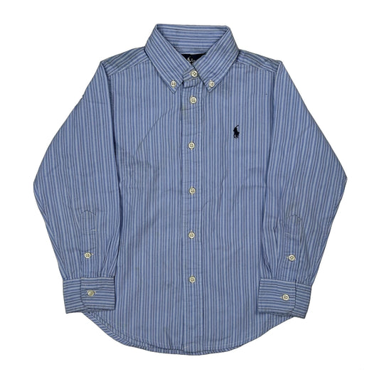 Age 3 Ralph Lauren Striped Shirt - XS Blue Cotton