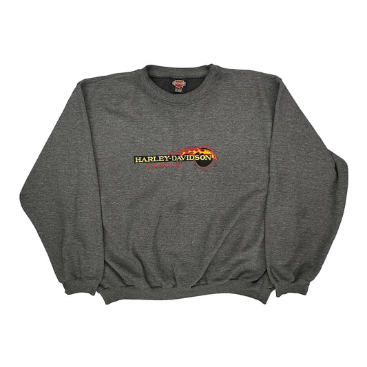 Cancun Harley Davidson Sweatshirt - 2XL Grey Cotton
