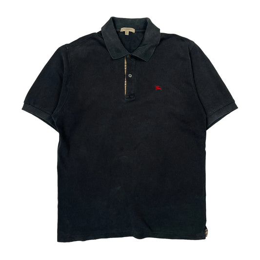Burberry Polo Shirt - Medium Black Cotton