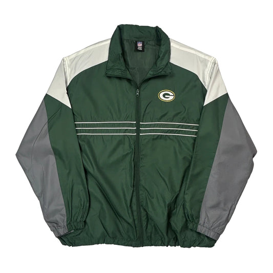 Vintage Green Bay Packers Reebok Football Windbreaker - 2XL Green Polyester