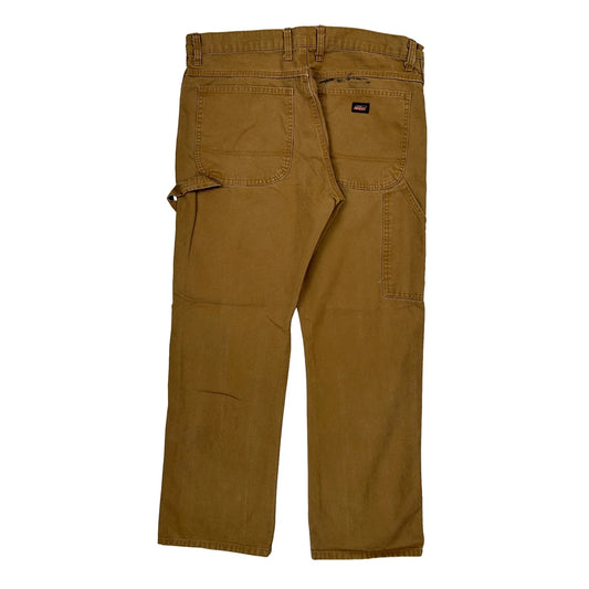 Dickies Carpenter Trousers - 35W 30L Brown Cotton