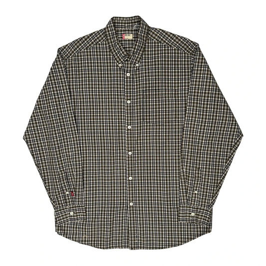 Levis Checked Patterned Shirt - Large Brown Cotton