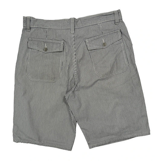 Levis Striped Shorts - 32W 10L Grey Cotton