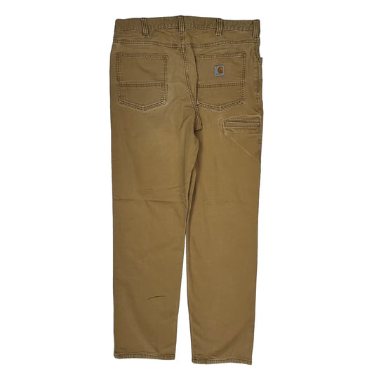 Carhartt Carpenter Trousers - 34W 29L Khaki Cotton
