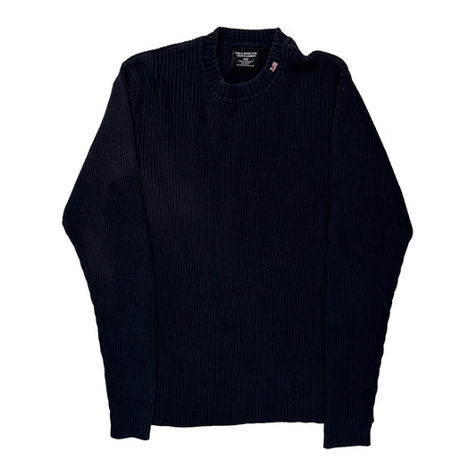 Polo By Ralph Lauren Thermal Sweatshirt - Large Navy Cotton