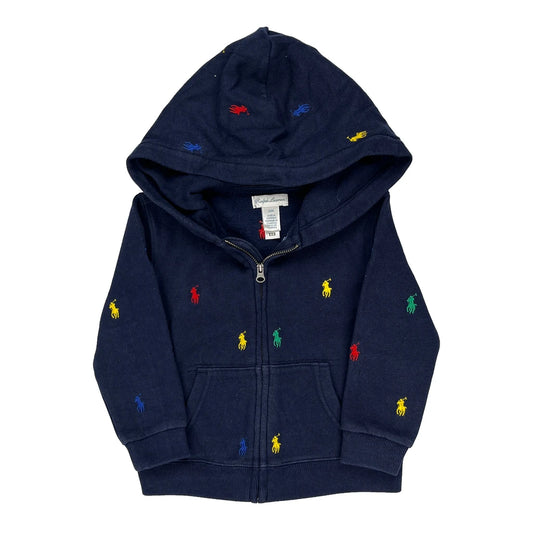 Vintage Age 2 Ralph Lauren Hoodie - 2XS Navy Cotton