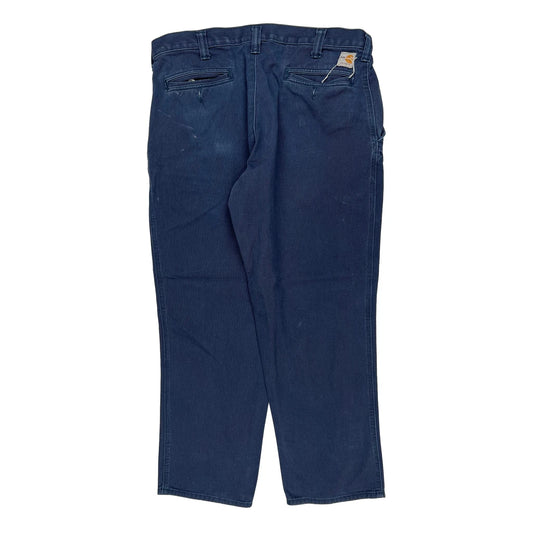 Carhartt Carpenter Trousers - 36W 30L Blue Cotton Blend
