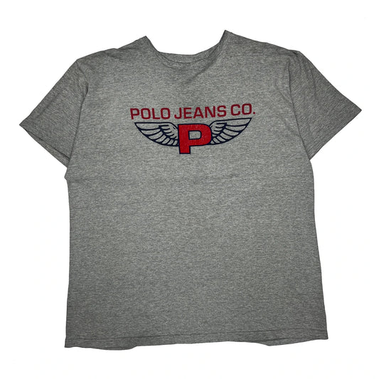 Ralph Lauren T-Shirt - XL Grey Cotton Blend
