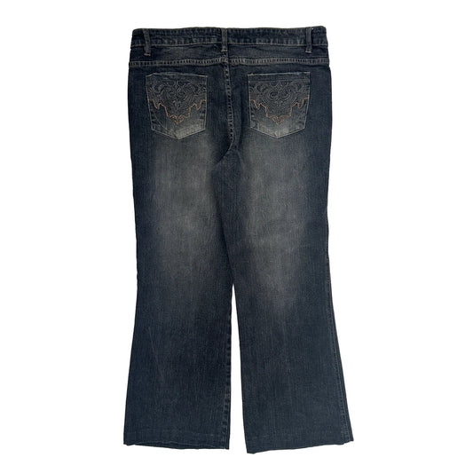 Gasoline Boot Cut Jeans - 36W US 10 Gray Cotton Blend