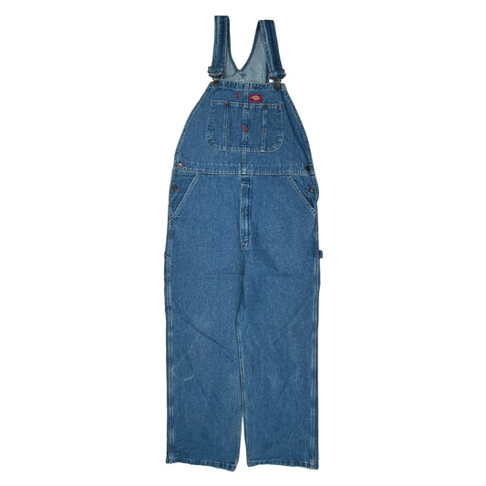 Dickies Overalls - 31W 30L Blue Cotton