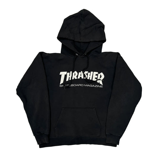 Skateboard Magazine Thrasher Graphic Hoodie - Medium Black Cotton