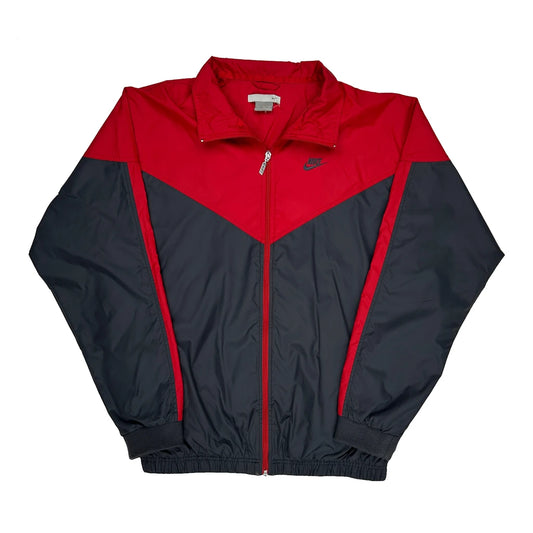 Nike Track Jacket - Large Red Polyester
