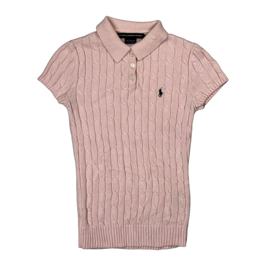 Vintage Ralph Lauren Sport Polo Top - Small Pink Cotton