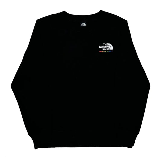 Never Stop Exploring The North Face Graphic Sweatshirt - Large Black Cotton