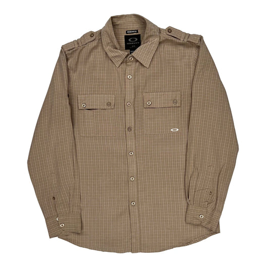 Oakley Checked Shirt - Medium Beige Polyester
