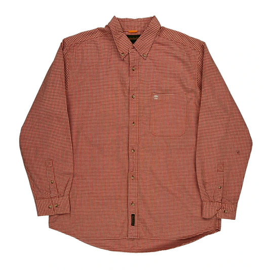 Timberland Checked Shirt - XL Red Cotton