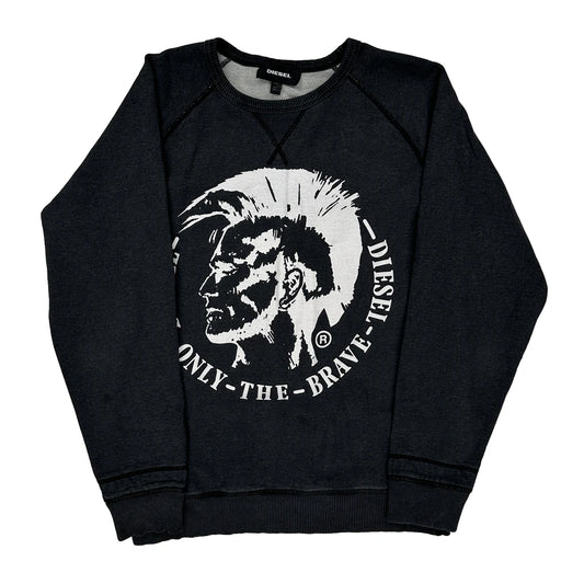 Diesel Graphic Sweatshirt - Large Black Cotton