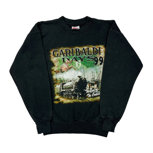 Hanes Graphic Sweatshirt - Small Black Cotton Blend