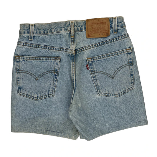 Levis Boot Cut Denim Shorts - 28W 10L Light Wash Cotton