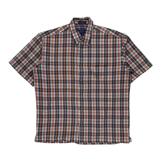 Pendleton Checked Short Sleeve Shirt - Medium Multicoloured Cotton Blend