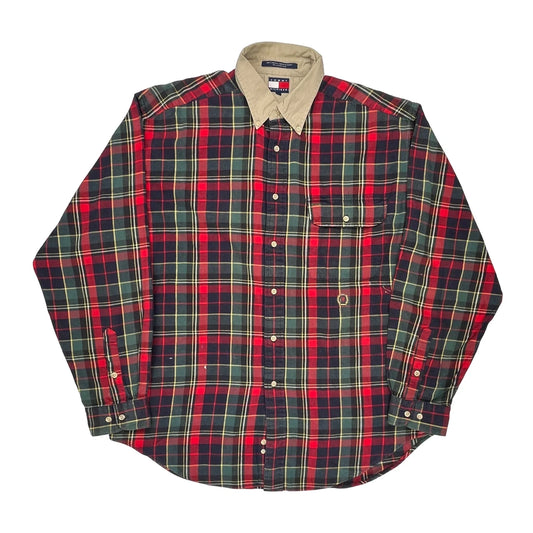 Tommy Hilfiger Checked Shirt - Large Multicoloured Cotton